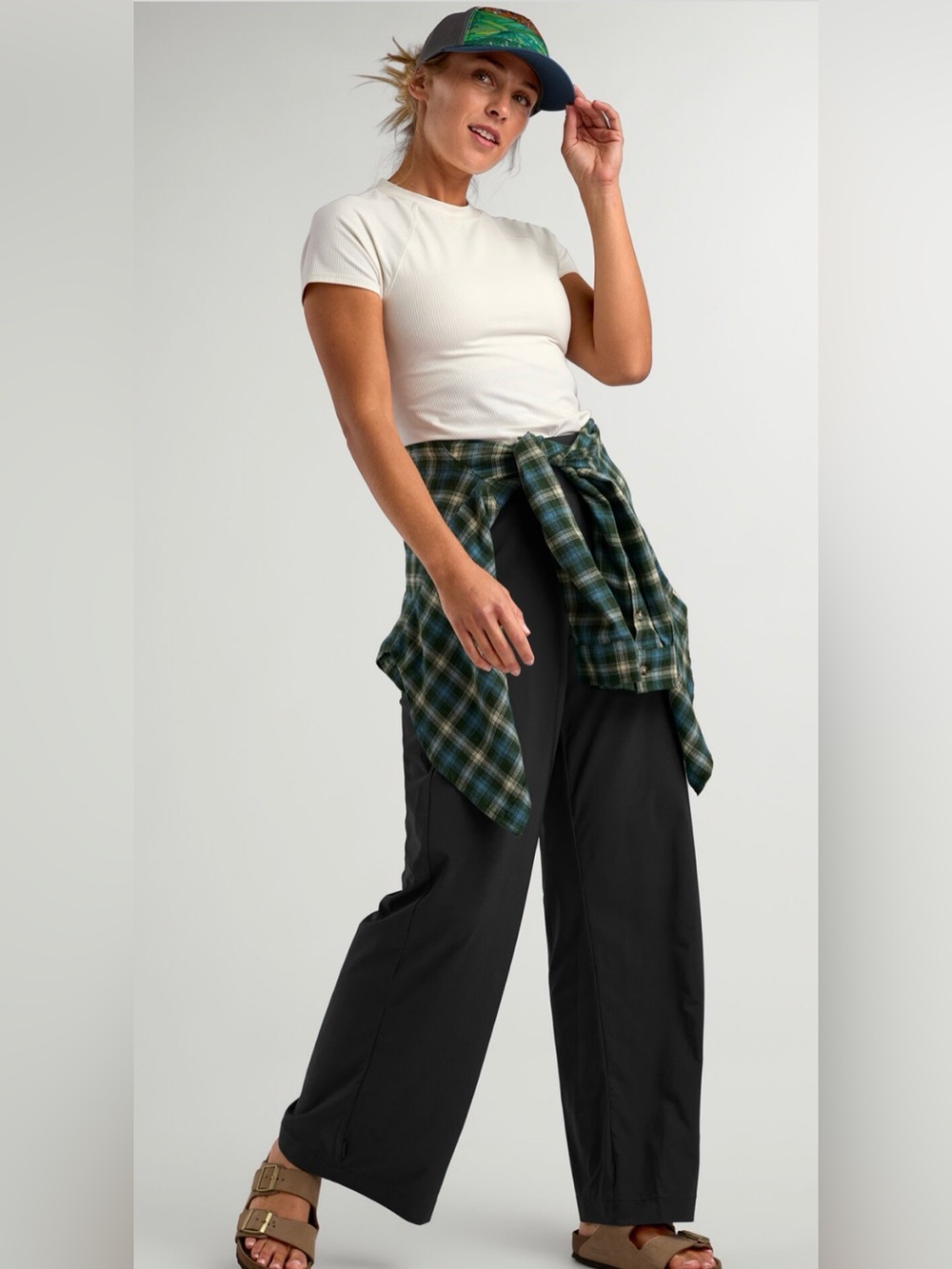 NWT Title Nine Getaway Wide Leg Pant Black Size XL